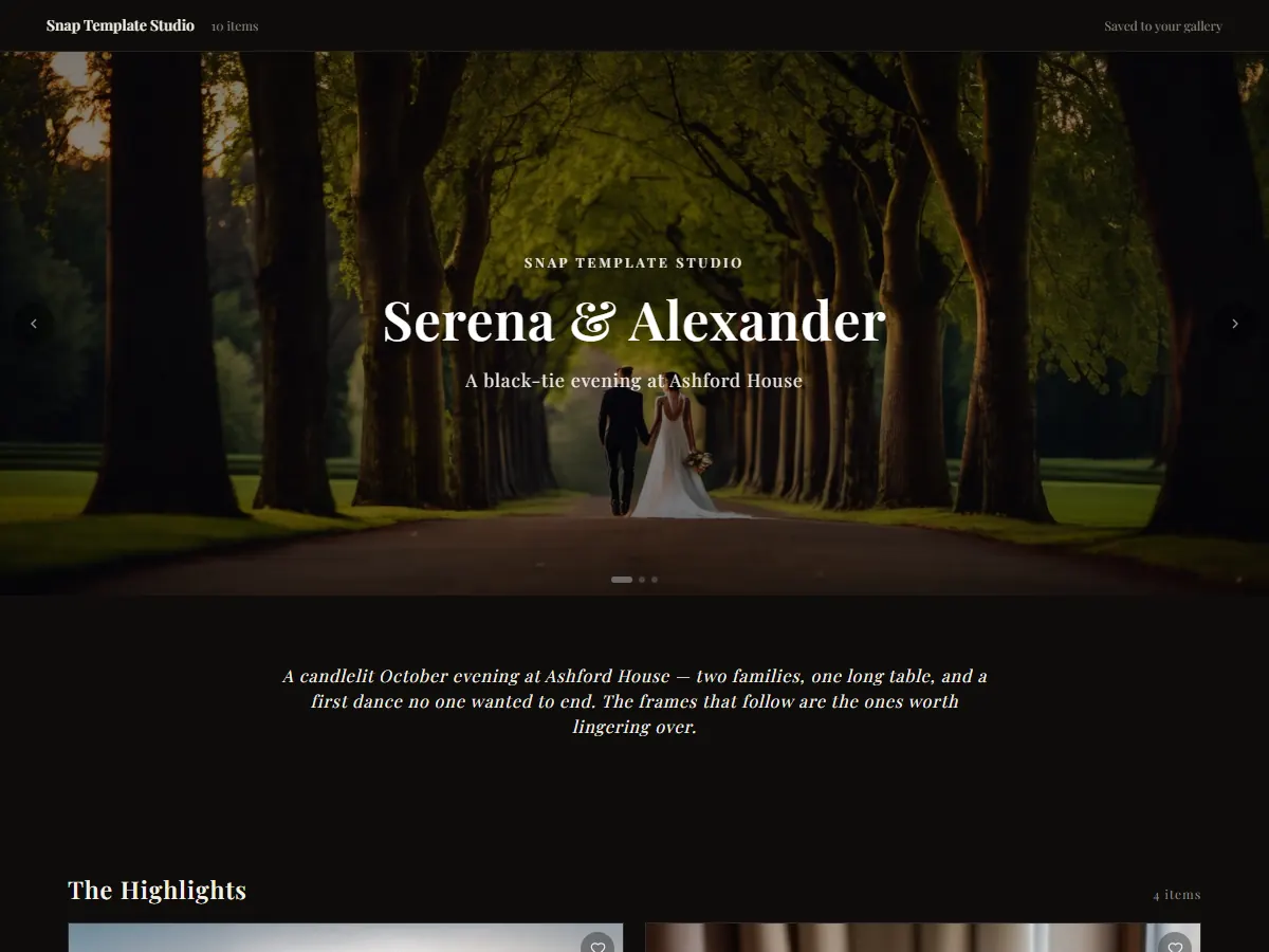 Luxury gallery template