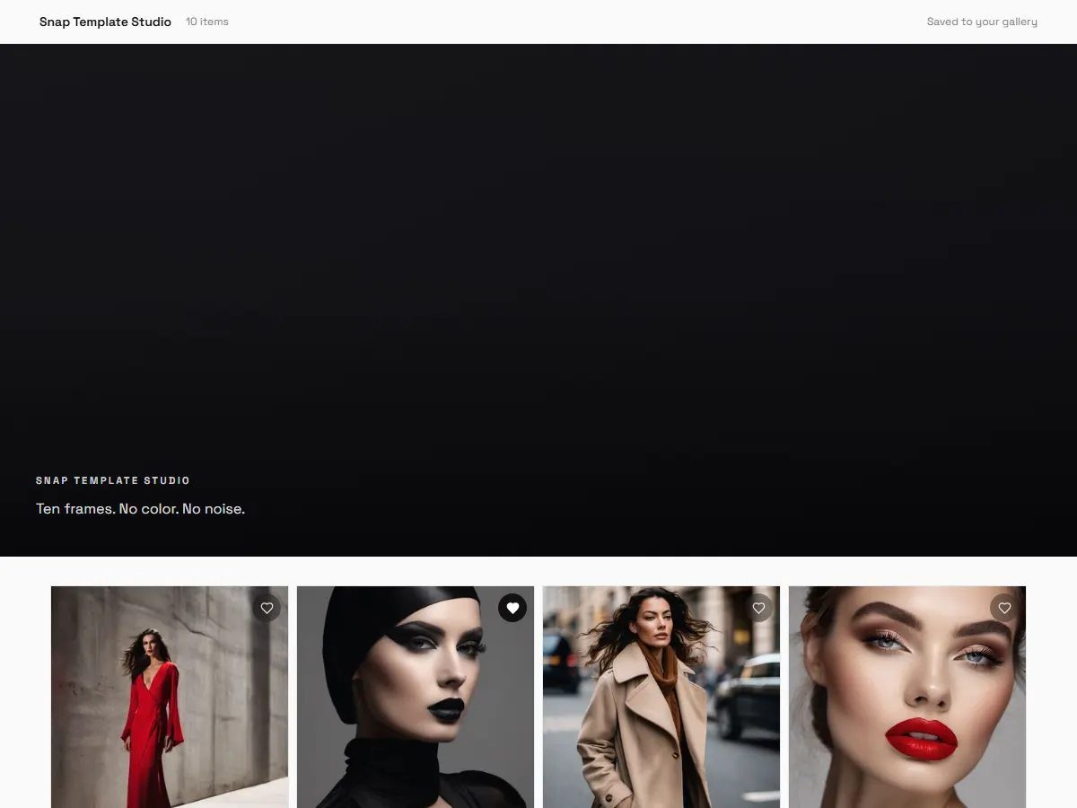 Minimal Mono gallery template