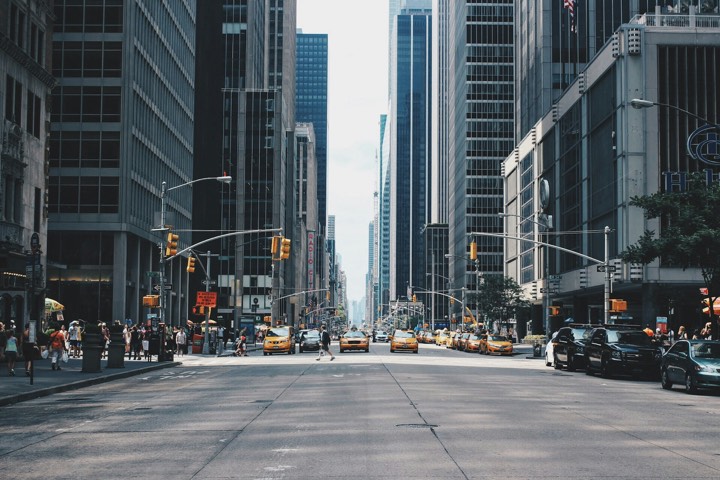 City street in motion